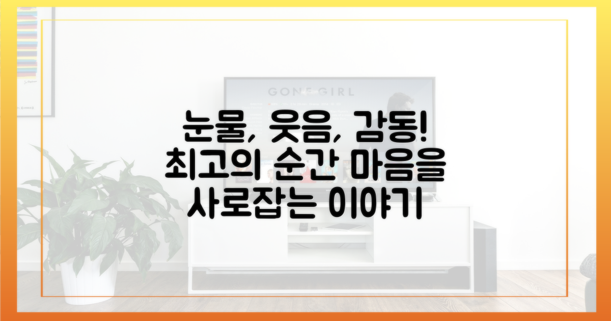 눈물과 웃음, 감동의 향연