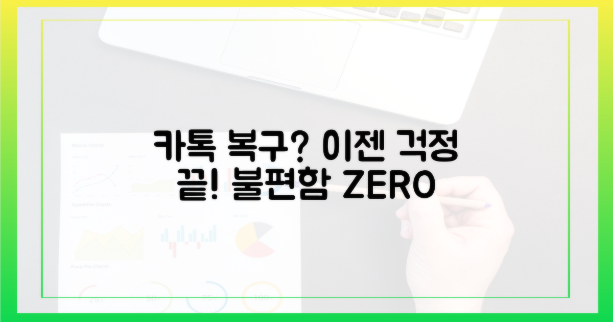 불편함 없는 카톡, 복구 가능할까?