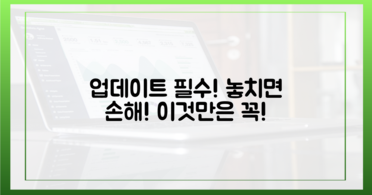 주의! 업데이트 관련 꼭 알아둘 것