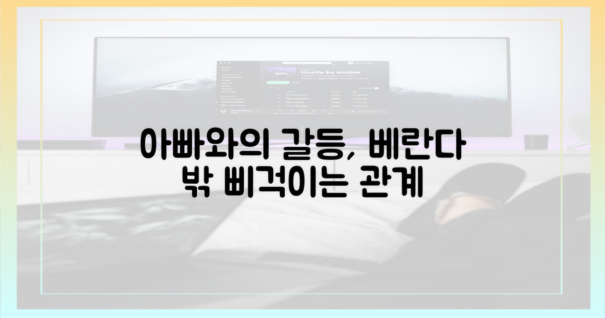 베란다 방황, 아빠와의 갈등