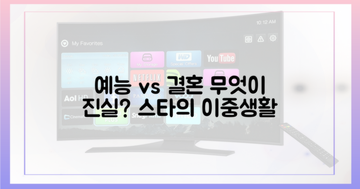 예능 활약 vs 결혼 생활