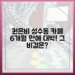 권은비 성수동 카페, 6개월 만에 '대박' 비결은?