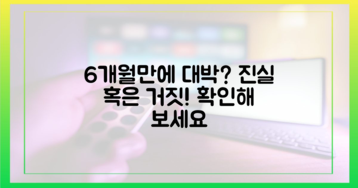 6개월 만에 '대박' 가능한가?