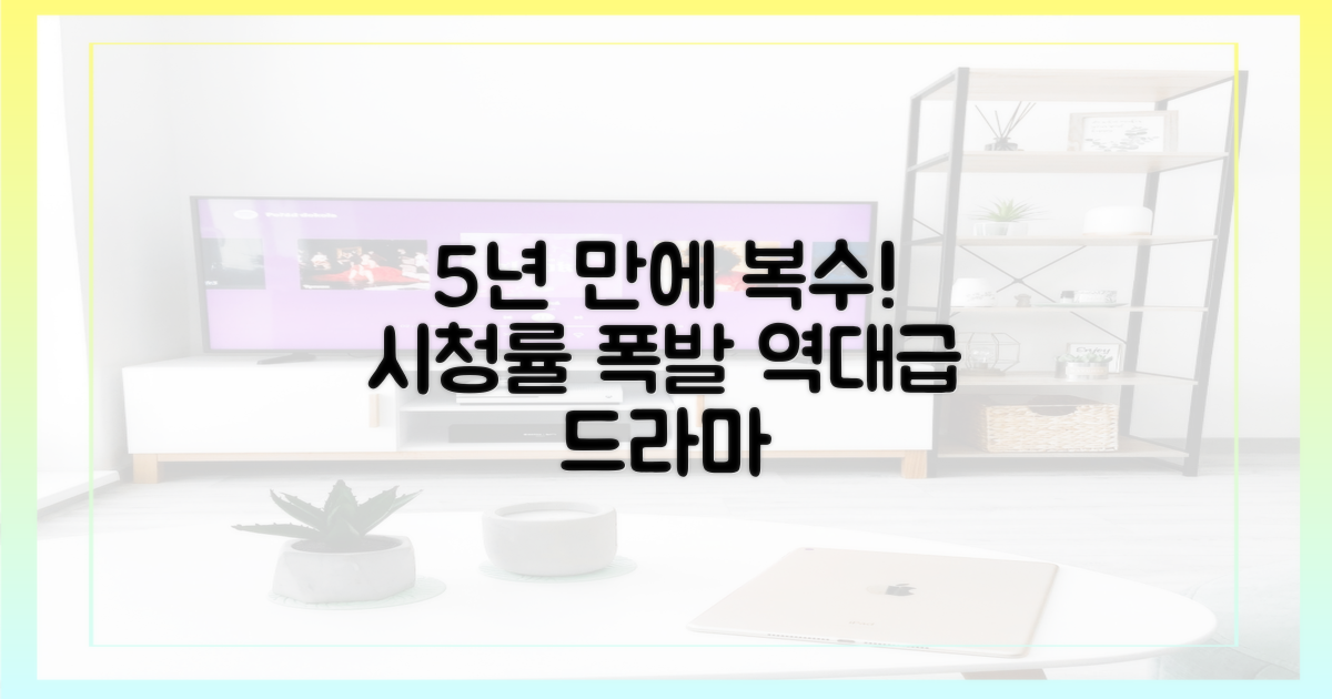5년 만에 복수, 시청률 폭발