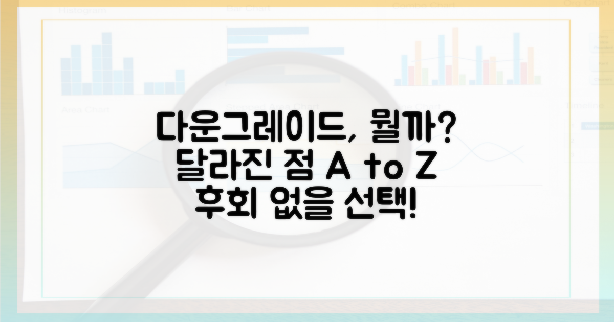 다운그레이드, 어떤 점이 다를까요?