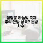 임영웅 리사이틀, 안방 하늘빛 축제 추석에 만날까?