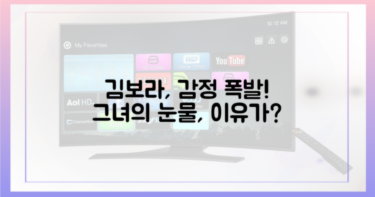 김보라, 감정 폭발의 이유는?