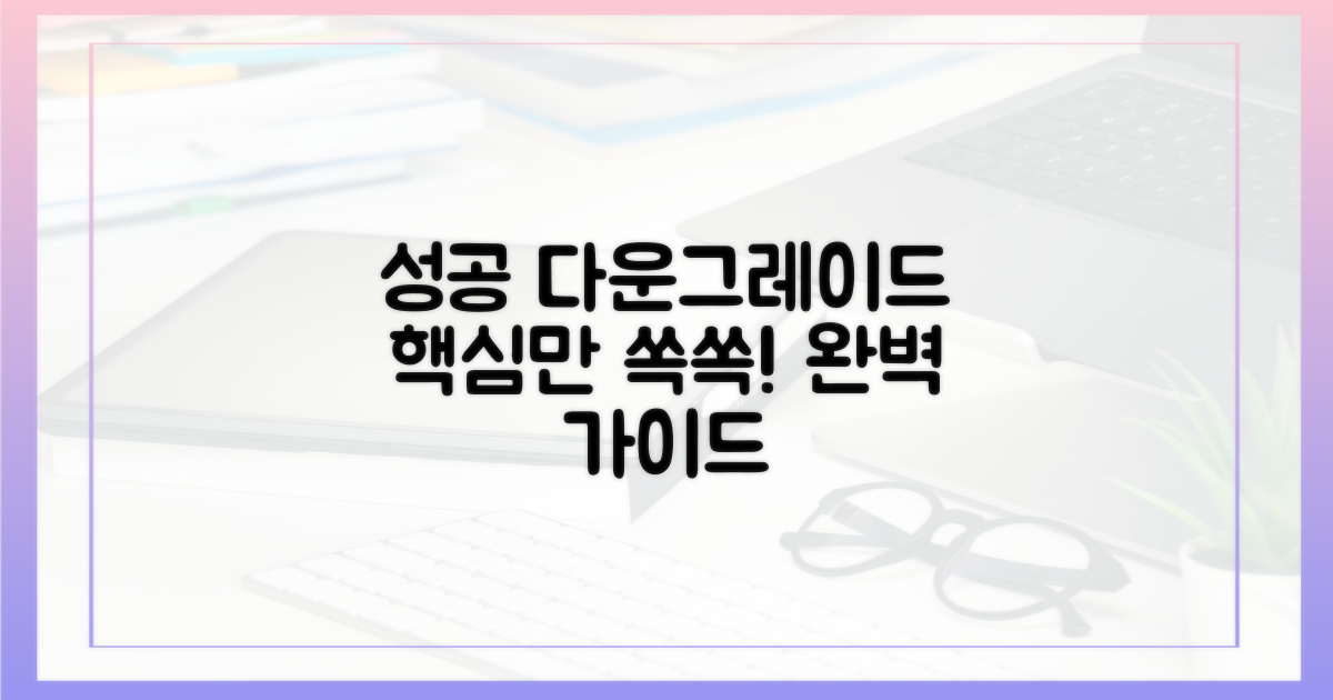 성공적인 다운그레이드 과정
