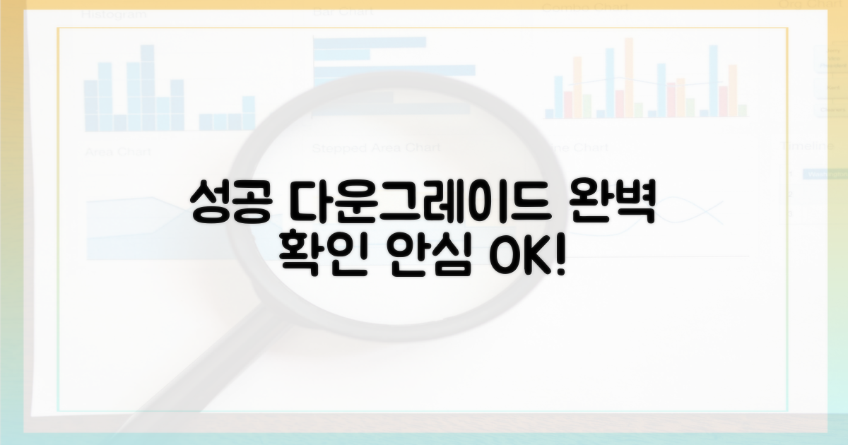 성공적인 다운그레이드 확인