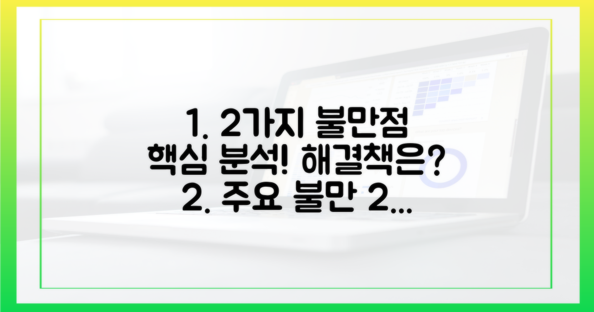 2가지 주요 불만점 분석