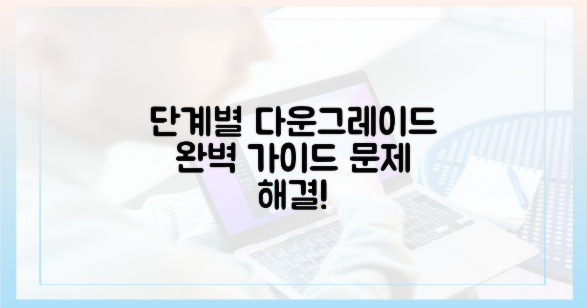 단계별 다운그레이드 실행법