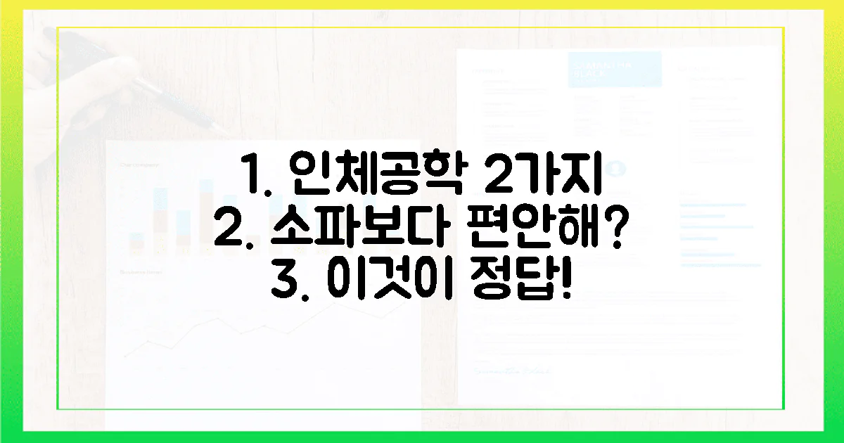 2가지 인체공학 디자인, 소파 부럽지 않은 편안함?