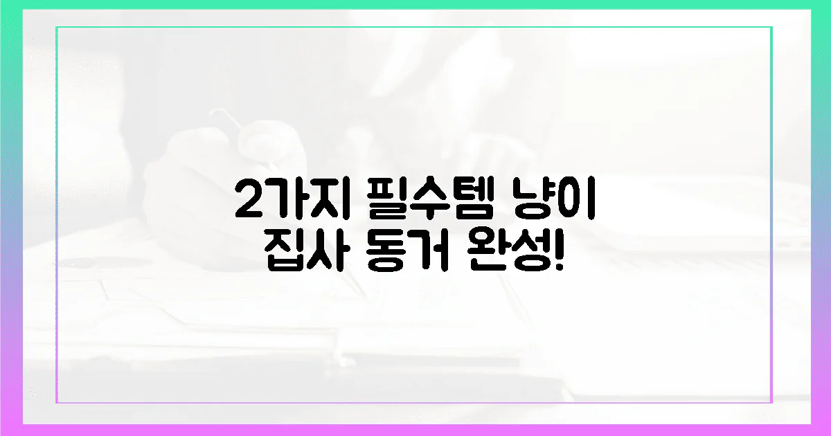 2가지 필수템으로 냥이 집사 동거 완성!