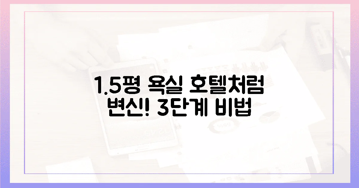 1.5평 욕실, 호텔처럼 변신하는 3단계 비법