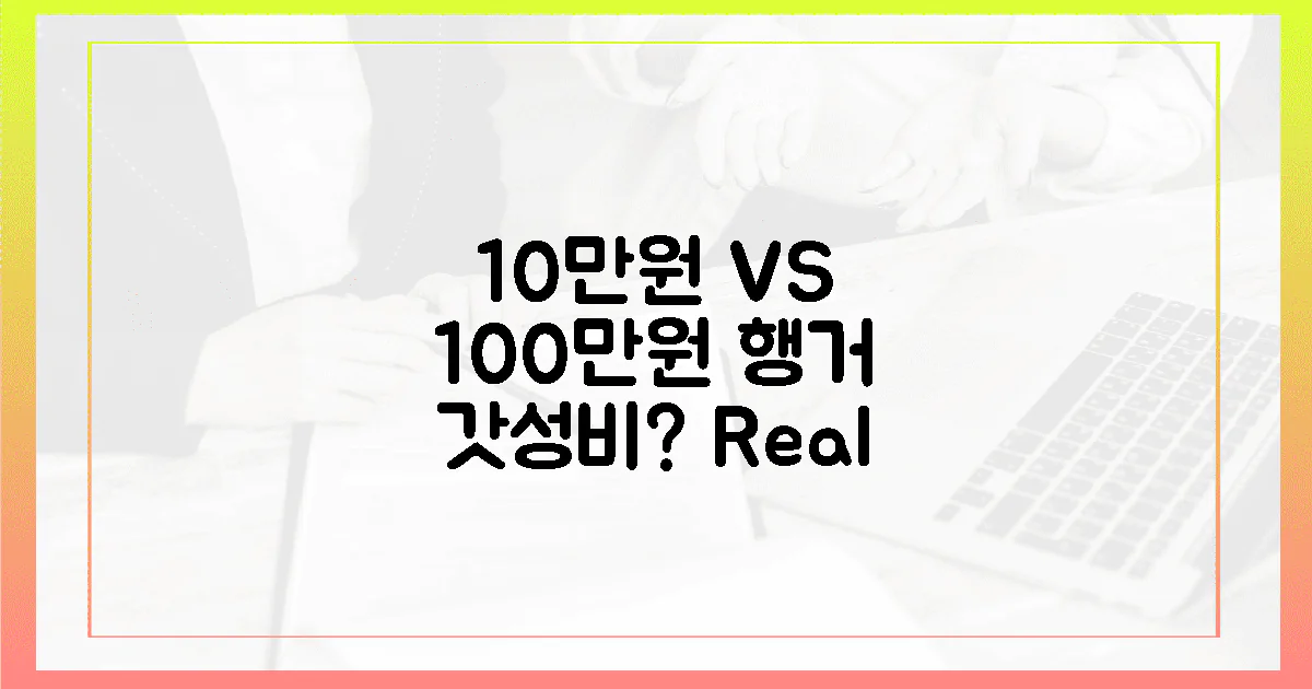 10만원 vs 100만원: 가성비 행거 현실 검증
