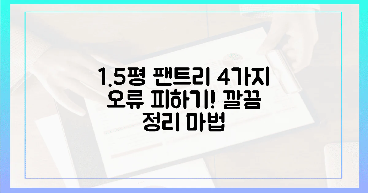 4가지 오류 피하기! 1.5평 팬트리 정리 마법