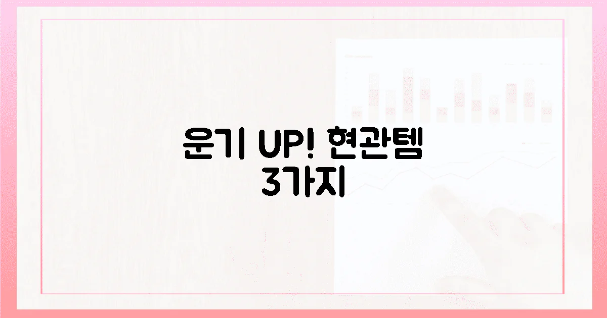 3가지 운기 상승, 현관 필수템