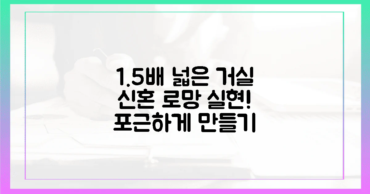 신혼 로망 실현! 1.5배 넓고 포근한 거실 만들기?