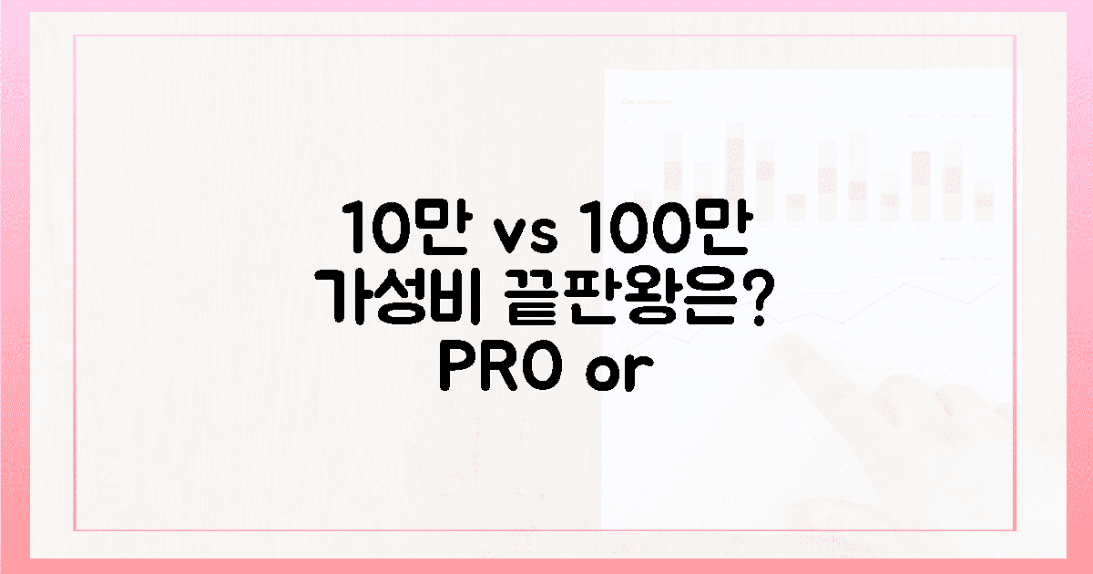 10만원대 vs 100만원대, 가성비 끝판왕은?