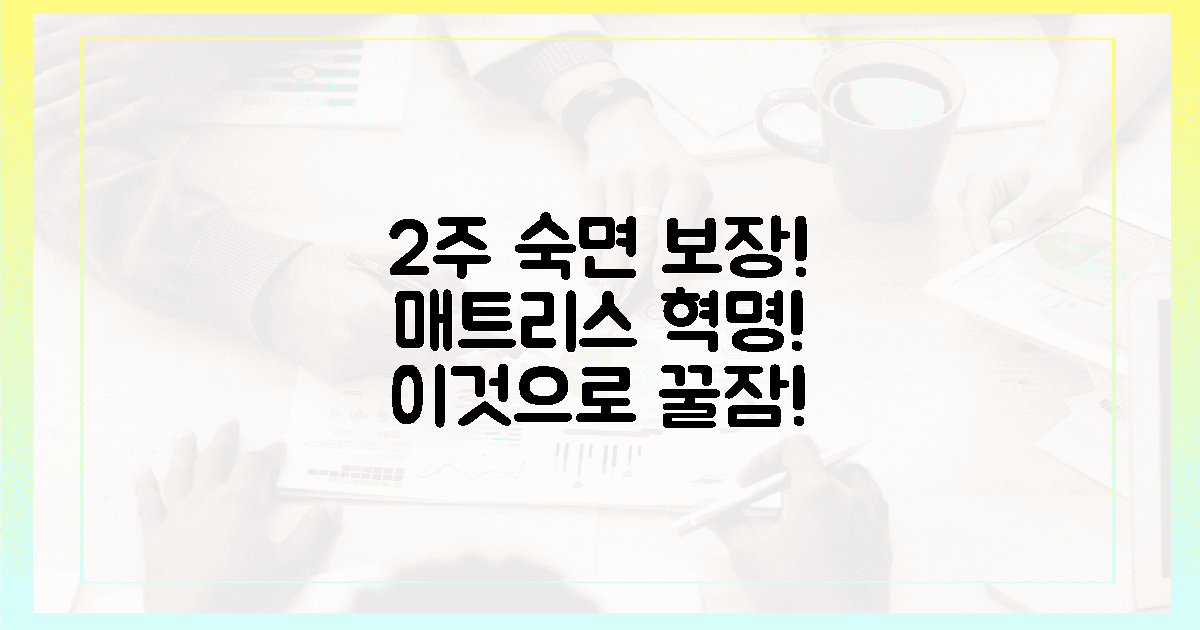 2주 숙면 보장! '이것'이 당신의 매트리스를 바꾼다