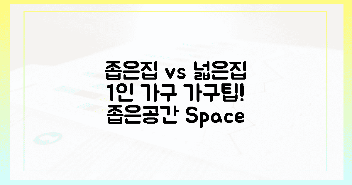 좁은 공간 vs 넓은 공간: 1인 가구 가구 활용법