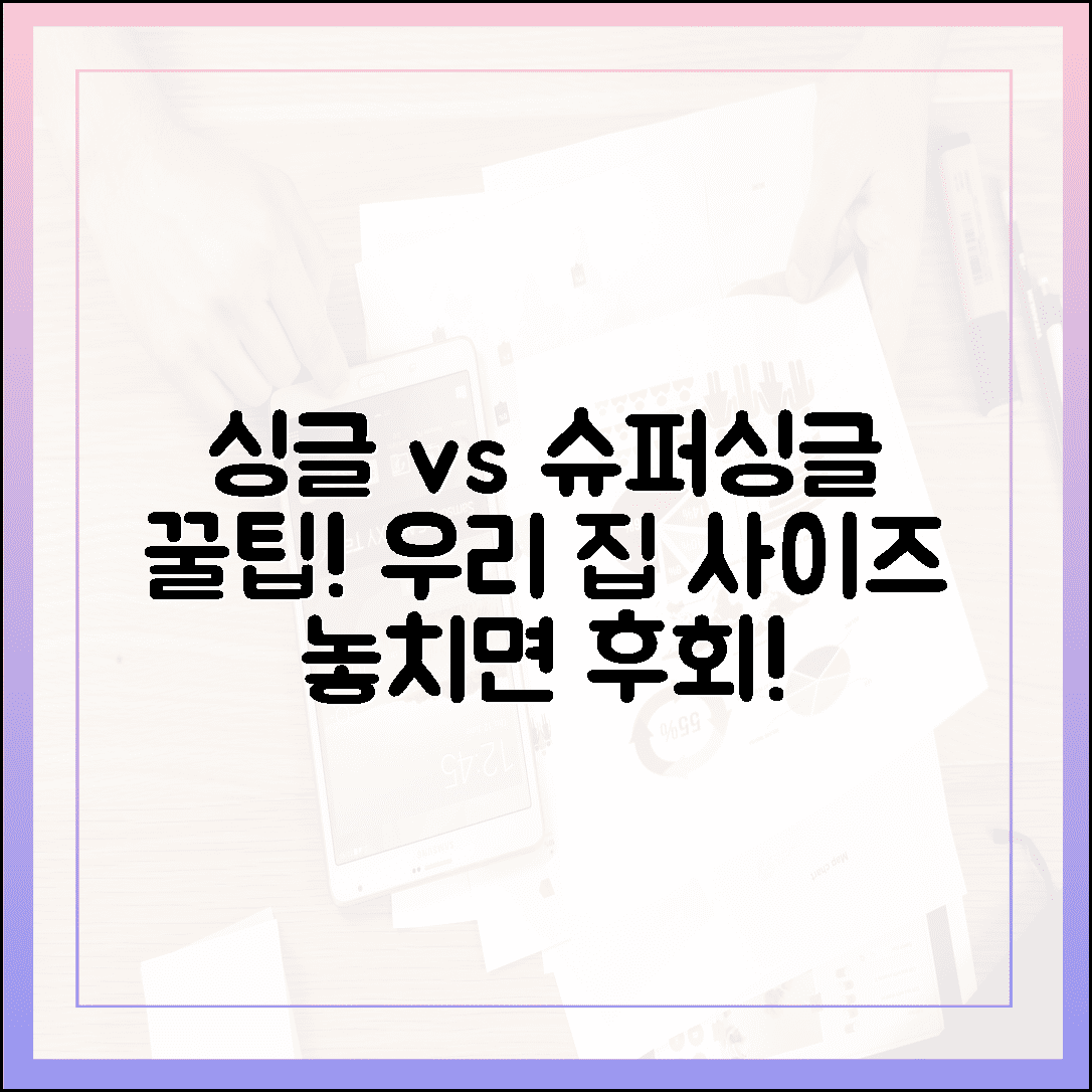 헷갈리는 싱글 vs 슈퍼싱글 사이즈, 우리 집에 딱 맞는 선택 꿀팁