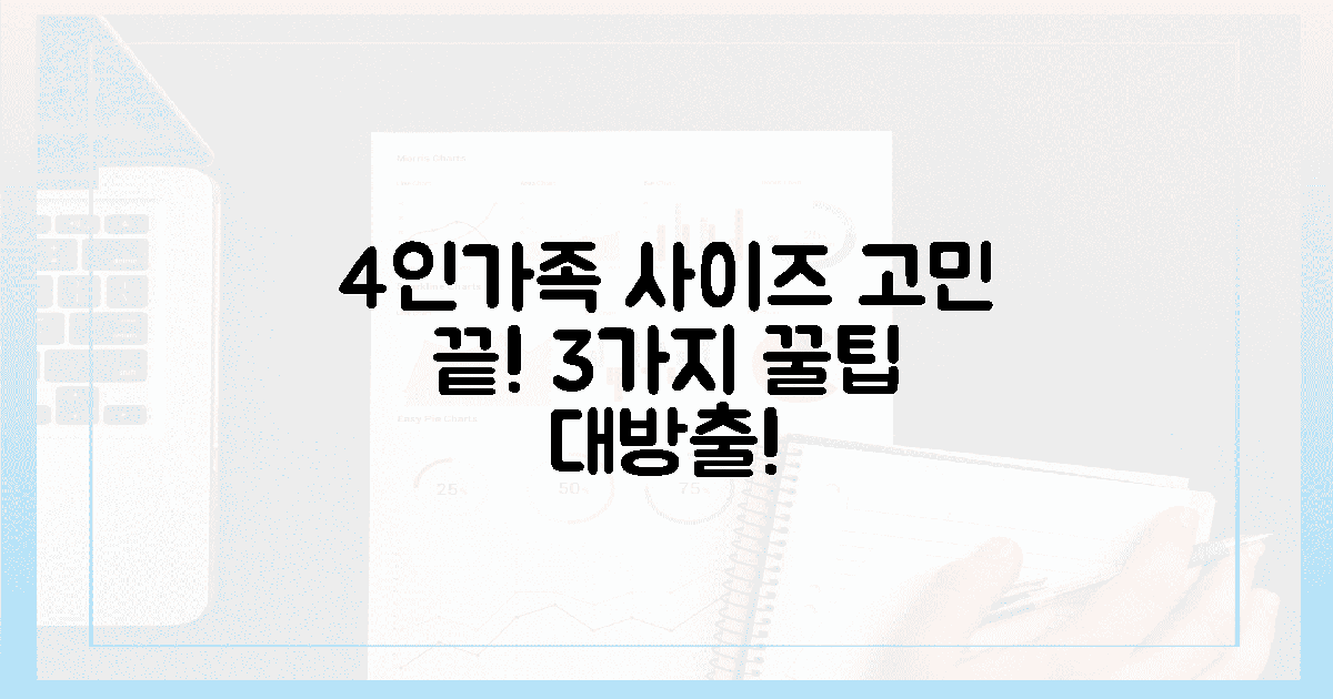 4인 가족, 3가지 사이즈 고민 끝!