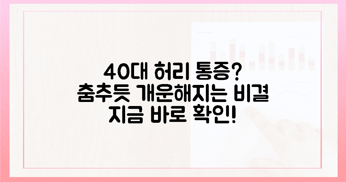 40대 남성, 당신의 허리가 춤추듯 개운한 비결은?