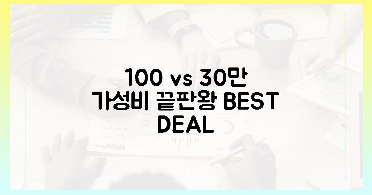 100만원 vs. 30만원, 가성비 끝판왕