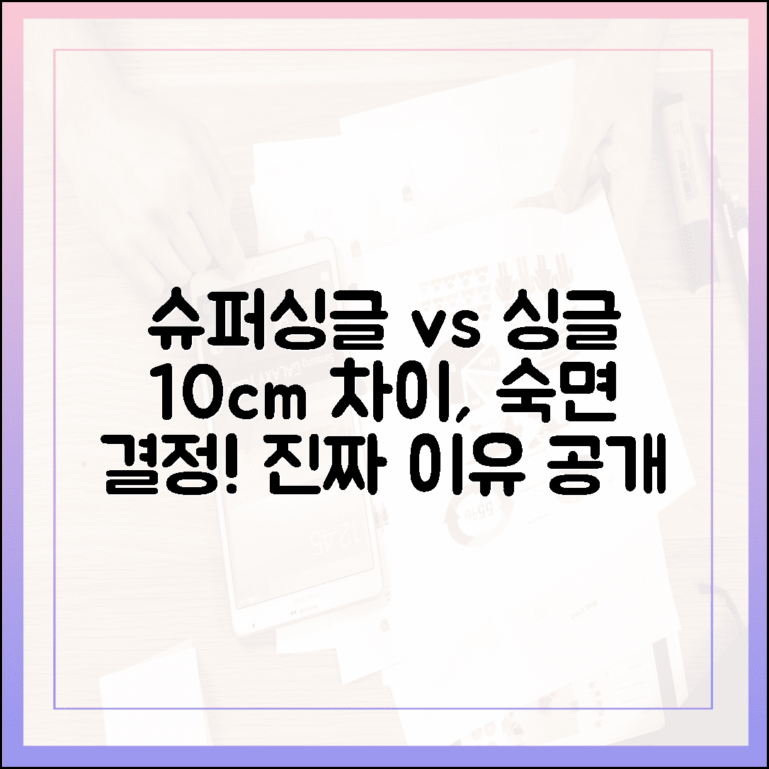 슈퍼싱글 vs 싱글침대, 10cm 차이가 당신의 수면 퀄리티를 결정하는 결정적 이유