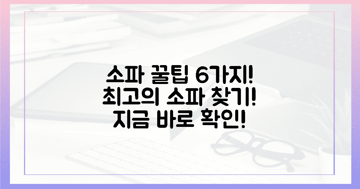 6가지 꿀팁, 당신의 소파는?