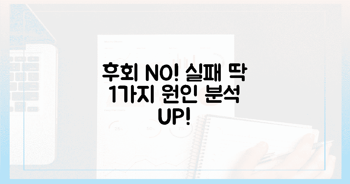 후회 NO! 1가지 실패 원인 파헤치기