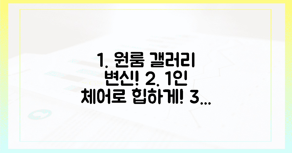 밋밋한 원룸, 1인 체어로 갤러리 변신 가능할까?
