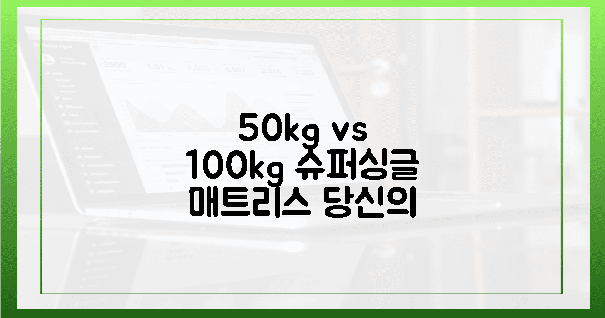 50kg vs 100kg: 당신에게 맞는 슈퍼싱글 매트리스 선택 가이드