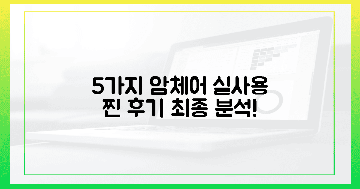 5가지 암체어, 실제 후기 찐 분석
