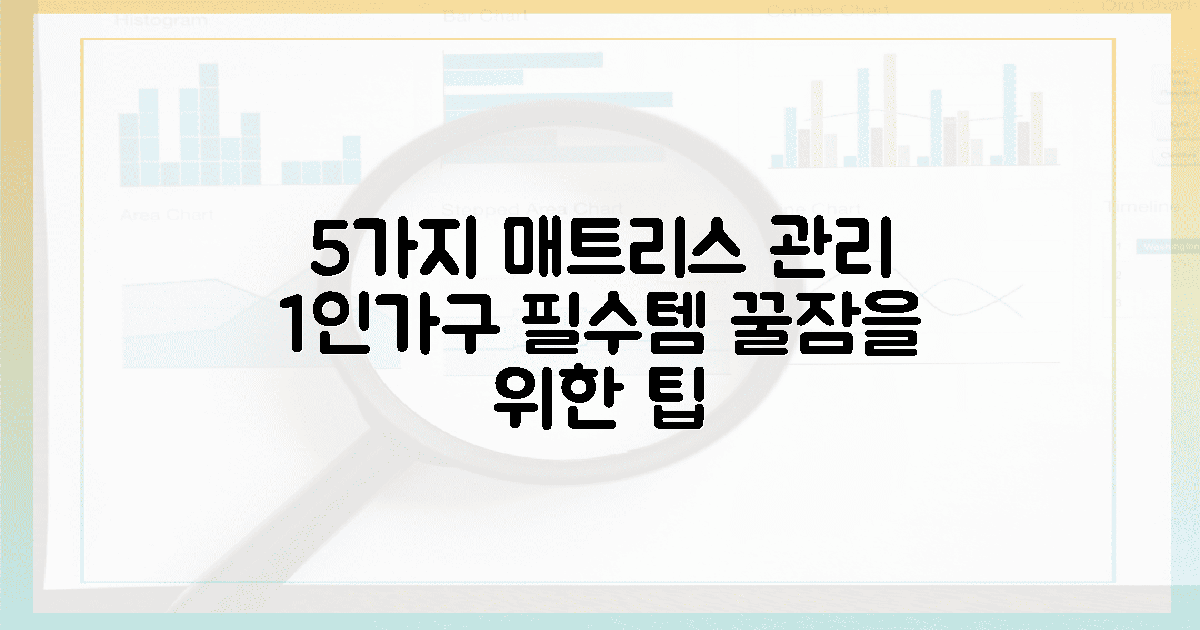 5가지 매트리스 관리, 1인가구 필수템
