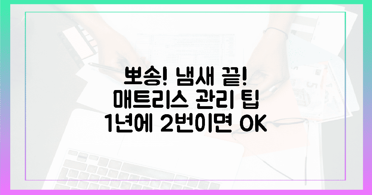 뽀송뽀송! 냄새 잡는 매트리스 관리, 1년에 2번