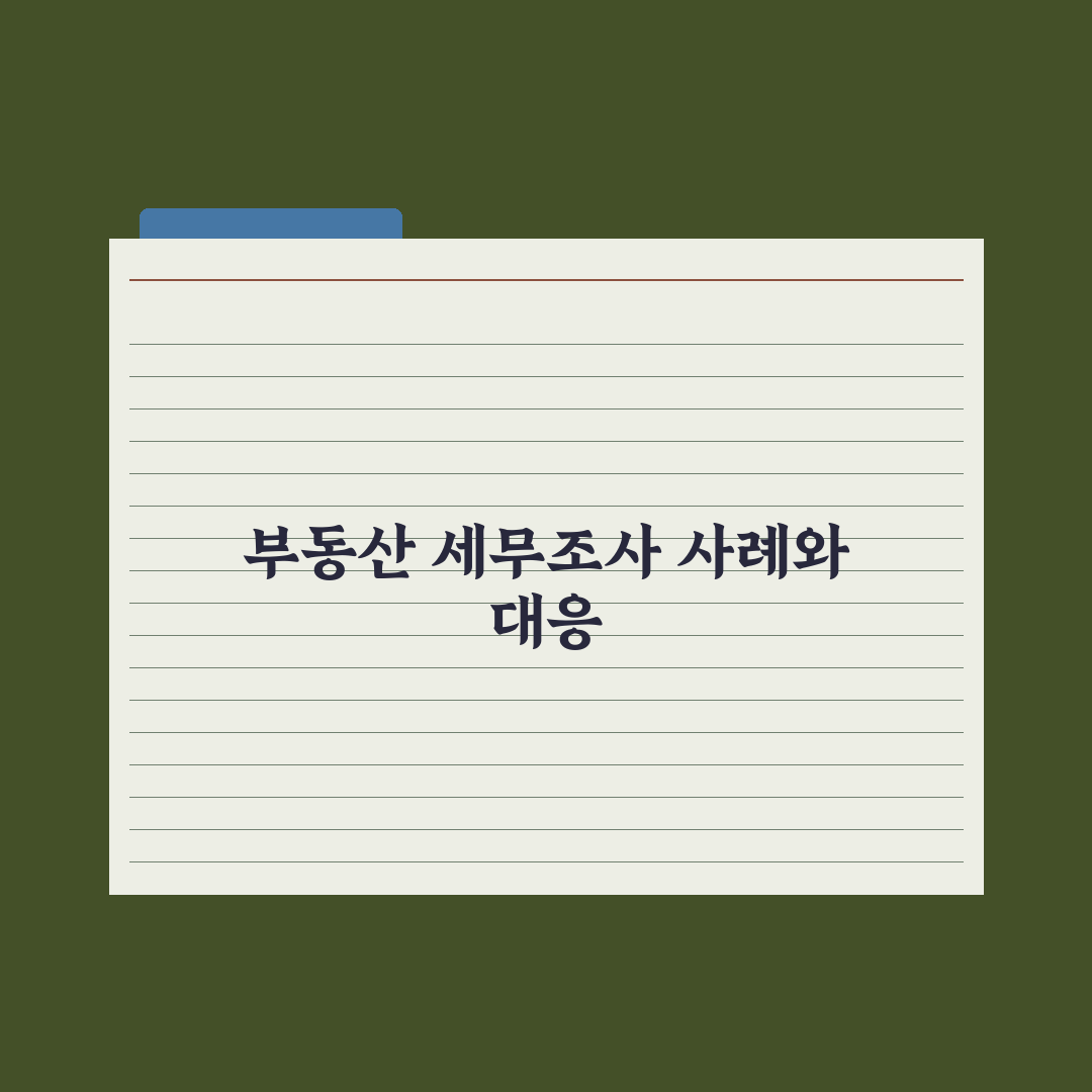 부동산 세무조사 - 사례와 대응 완벽가이드: 전문가가 검증한 5가지 원칙