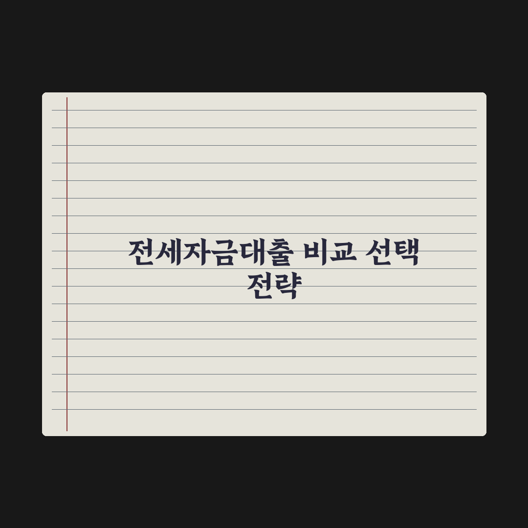 전세자금대출 종류와 한도 비교 완벽가이드, 전문가가 분석한 5가지 핵심 포인트