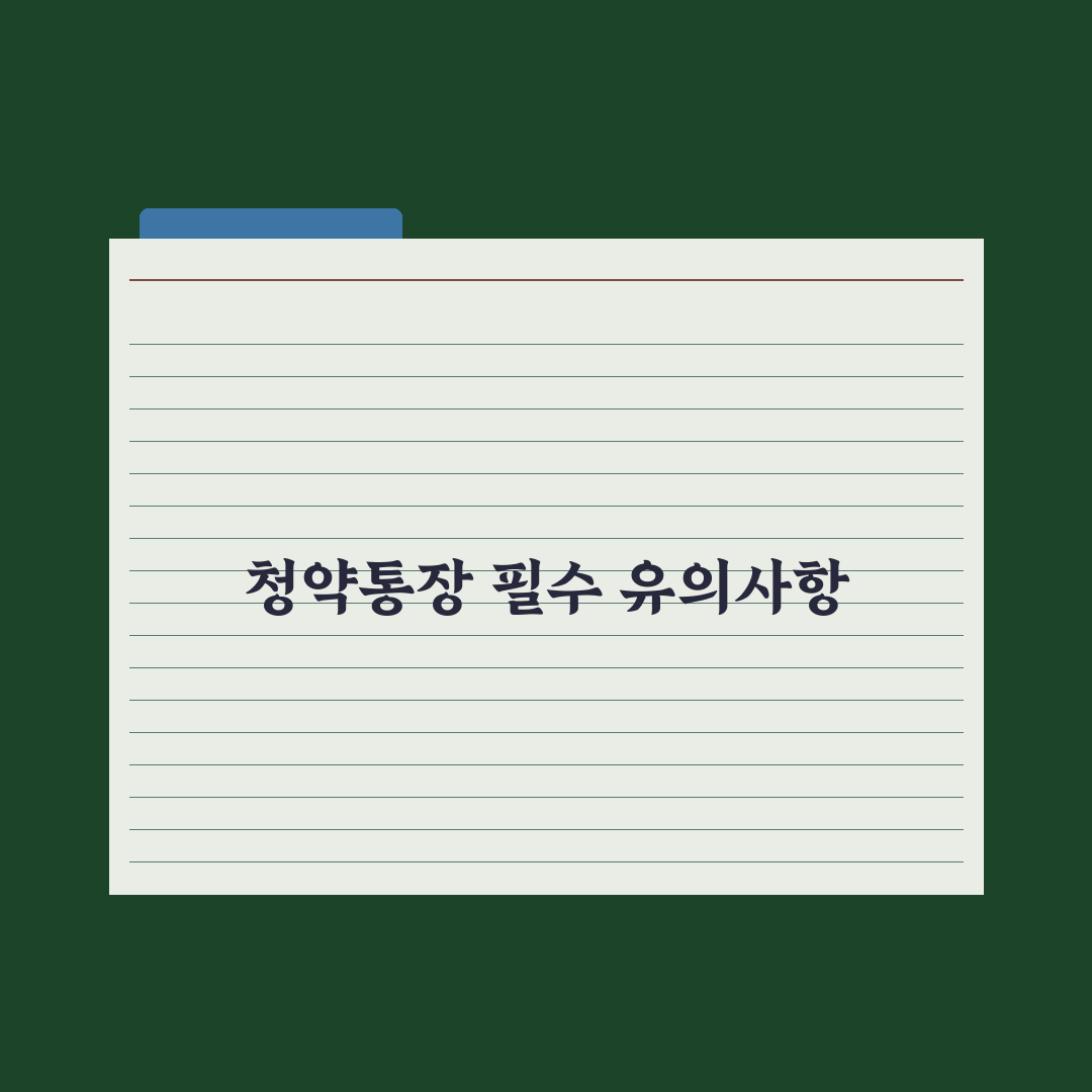 청약통장 종류별 차이와 활용법 완벽가이드: 전문가가 검증한 7가지 핵심