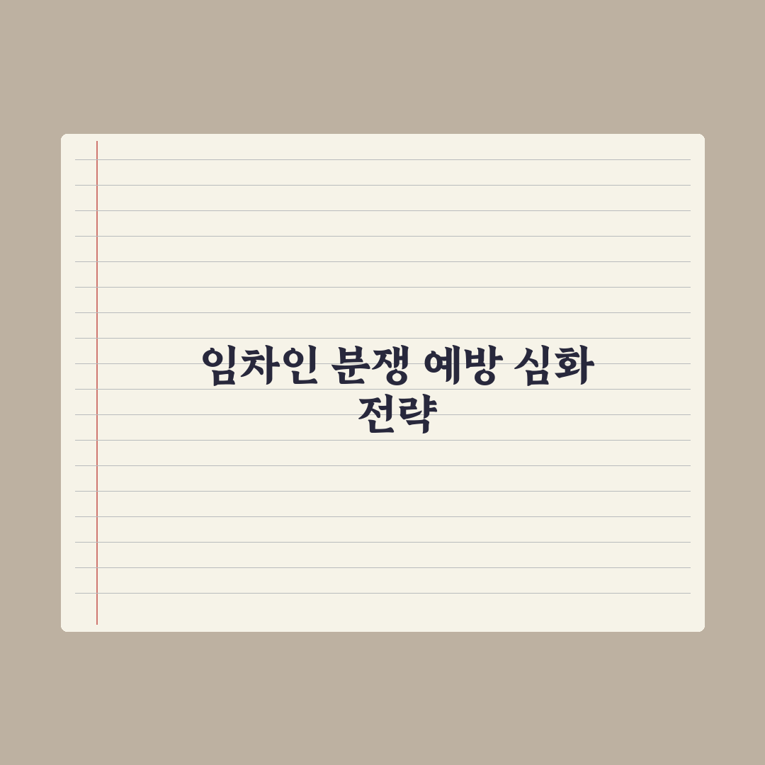 임차인 권리와 의무 - 분쟁 예방을 위한 핵심 사항 핵심정리: 실무 7원칙