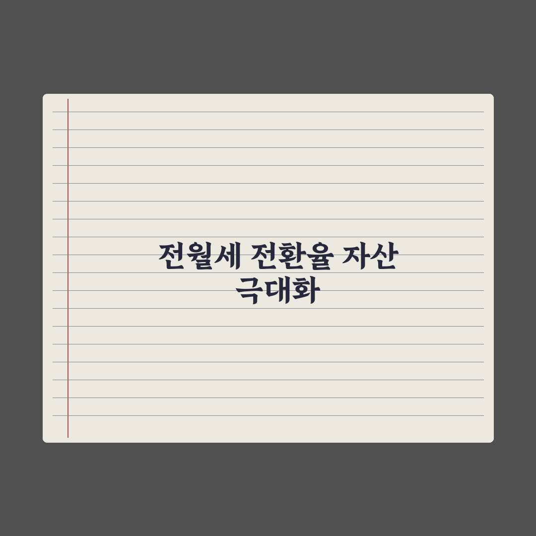 전월세 전환율 - 계산법과 적정 수준 심층분석, 전문가의 5대 핵심정리