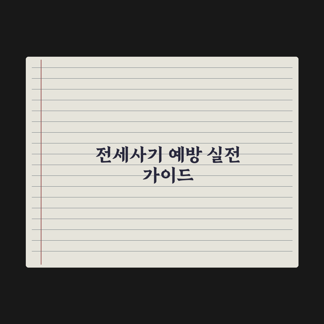 전세사기 예방 5가지 핵심 체크리스트 완벽가이드: 전문가 검증 필수 수칙