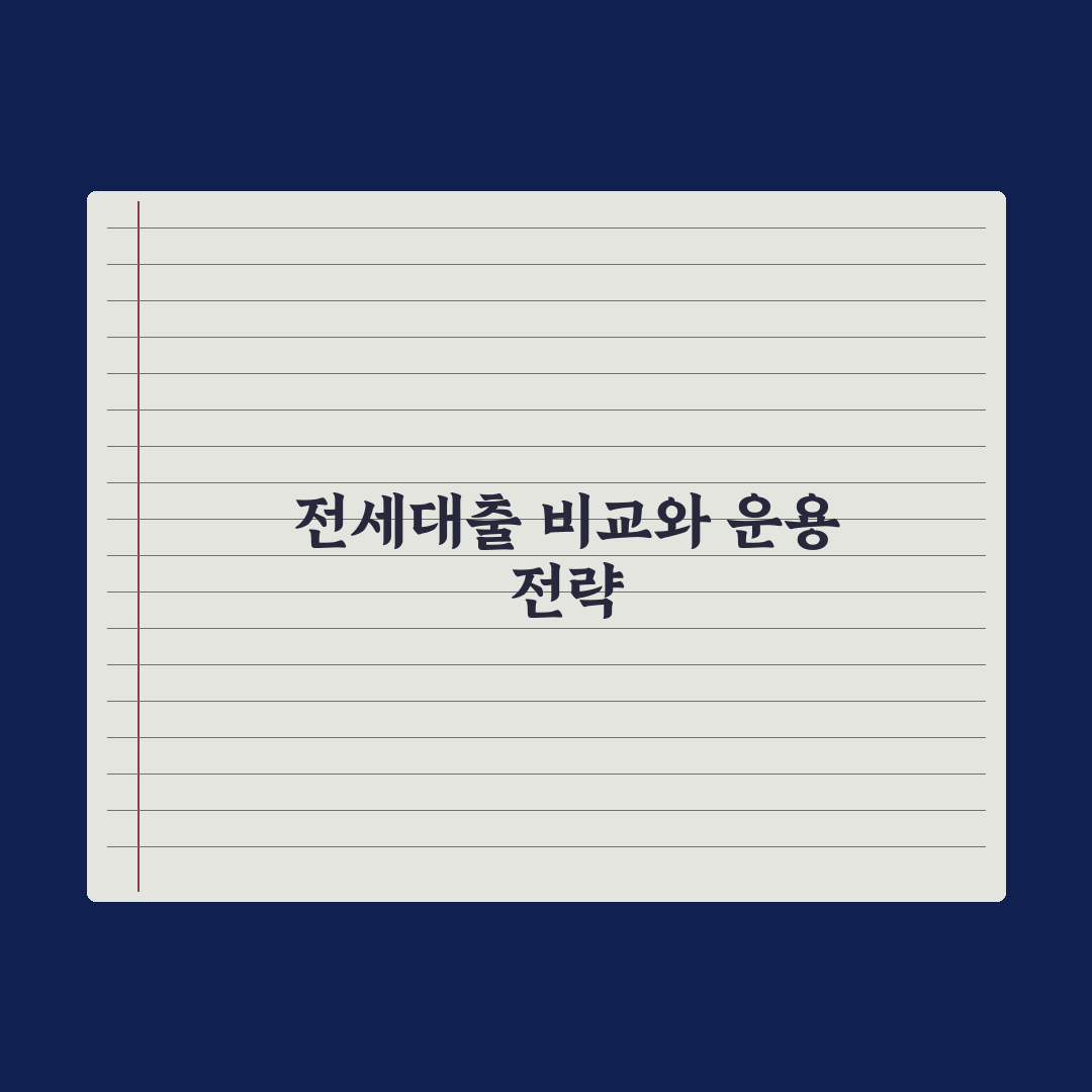전세자금대출 종류와 한도 비교 완벽가이드, 전문가가 분석한 5가지 핵심 포인트