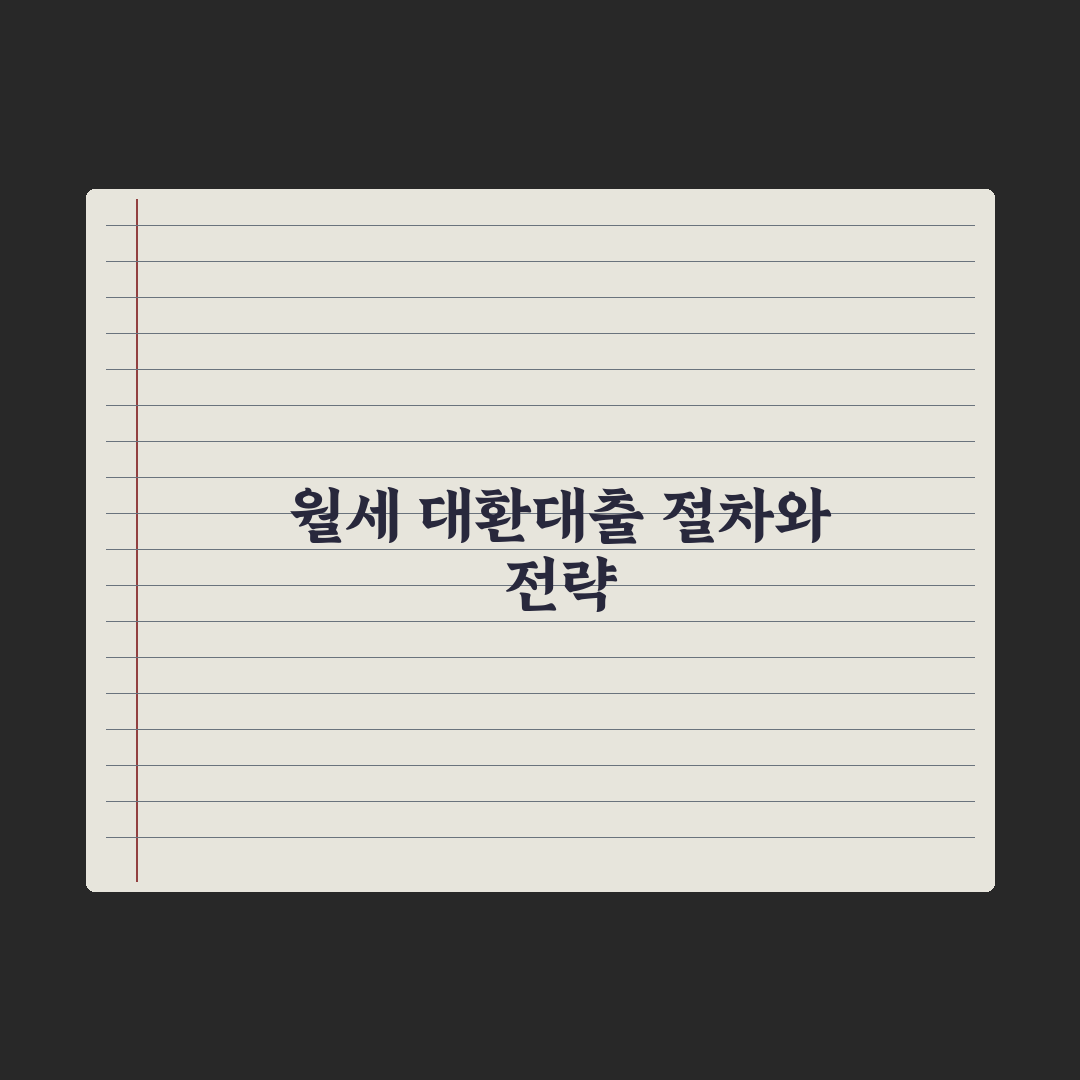 월세 대환대출 - 가능 여부와 절차 완벽가이드: 실무자가 정리한 5단계