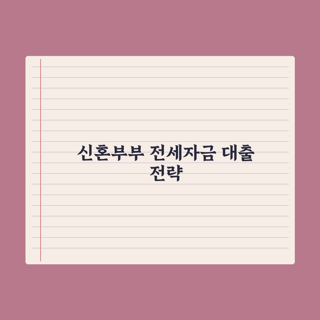 신혼부부 전세자금 대출 가이드 총정리, 실무자가 검증한 5대 핵심 포인트