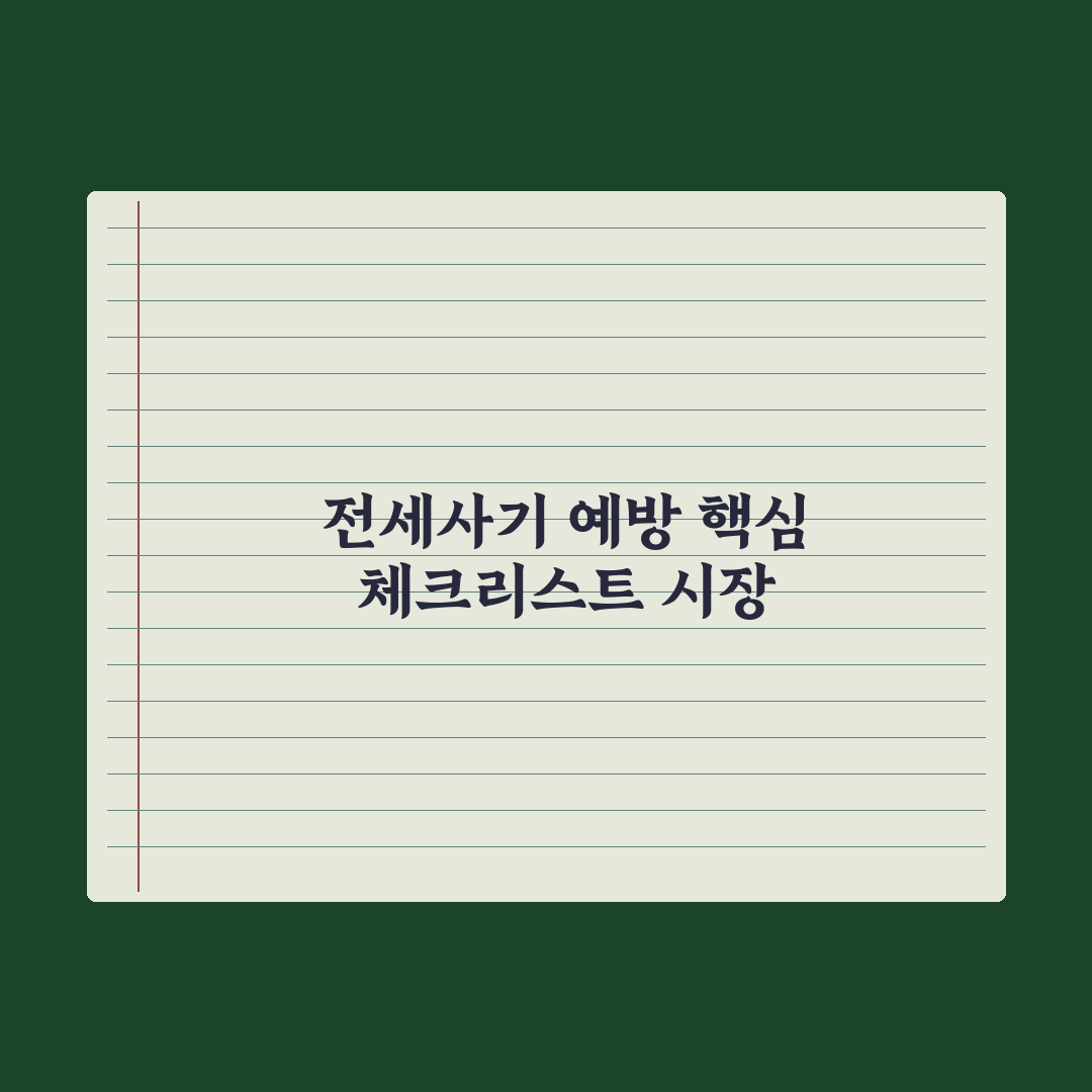 전세사기 예방 5가지 핵심 체크리스트 완벽가이드: 전문가 검증 필수 수칙