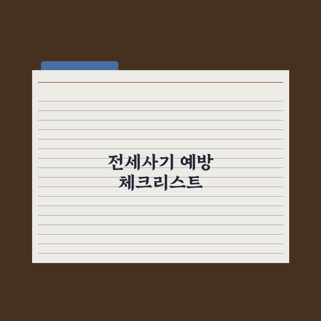 전세사기 예방 5가지 핵심 체크리스트 완벽가이드: 전문가 검증 필수 수칙