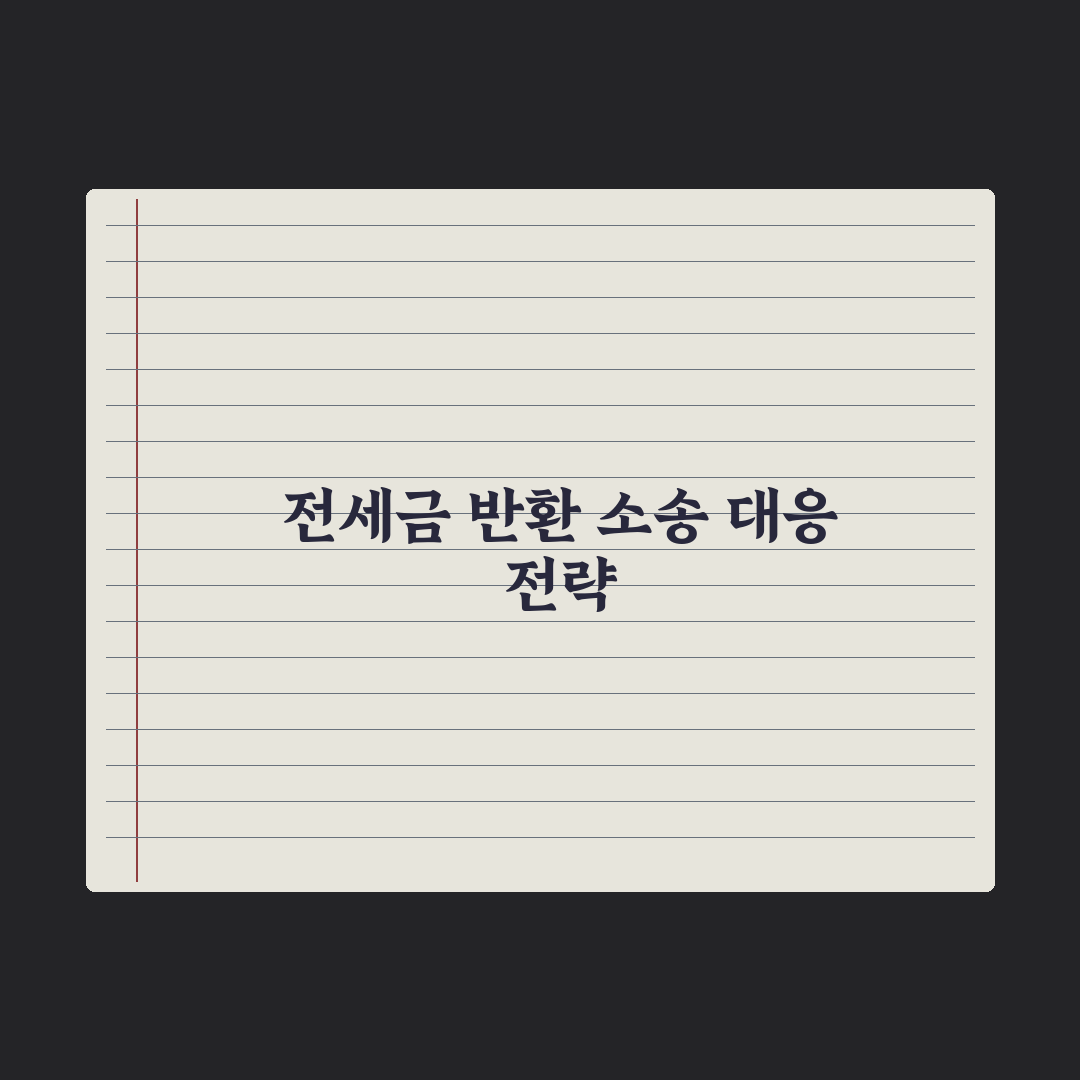 전세금 반환 소송 절차 정리 완벽가이드: 실무자가 검증한 5단계 핵심
