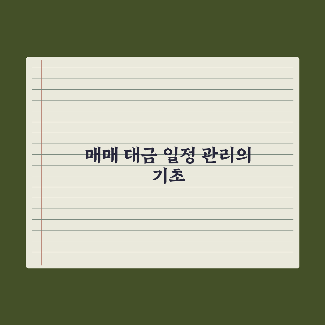 매매 계약금·중도금·잔금 일정 짜는 법 핵심정리, 실무자가 검증한 5단계 전략